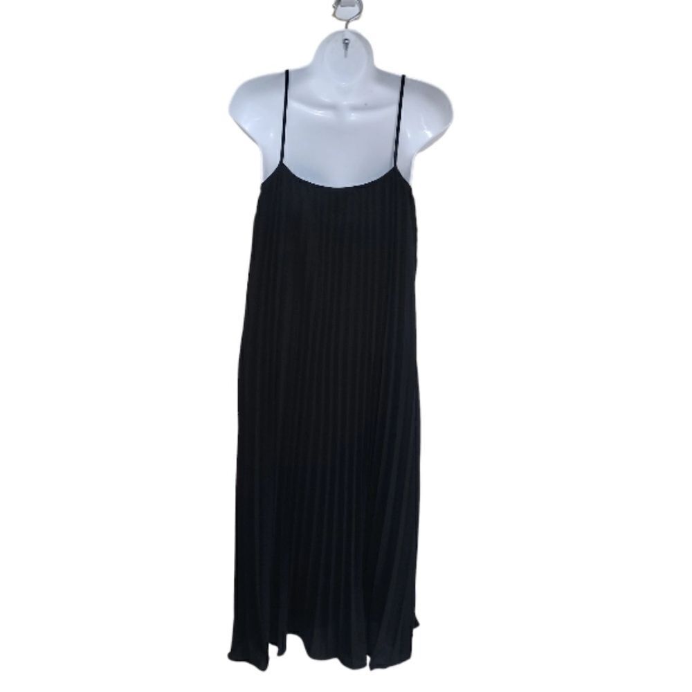 HM Women's Black Pleated Midi Sleeveless Dress Size XSmall - Picture 5 of 8